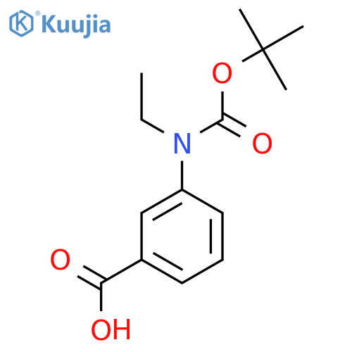 3-[(Tert-Butoxycarbonyl)(ethyl)amino]benzoic acid structure