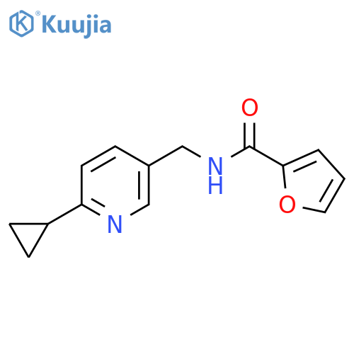 N-[(6-cyclopropylpyridin-3-yl)methyl]furan-2-carboxamide structure