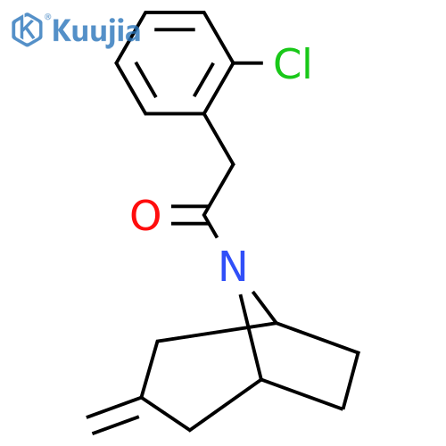 2-(2-chlorophenyl)-1-{3-methylidene-8-azabicyclo3.2.1octan-8-yl}ethan-1-one structure