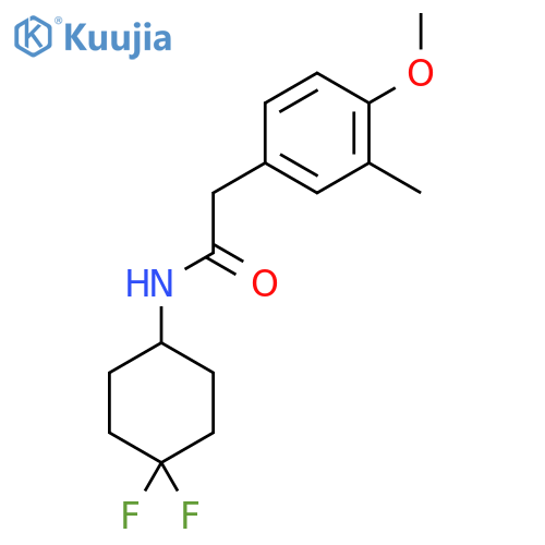 N-(4,4-difluorocyclohexyl)-2-(4-methoxy-3-methylphenyl)acetamide structure