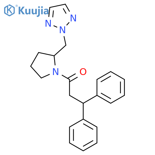 3,3-diphenyl-1-{2-(2H-1,2,3-triazol-2-yl)methylpyrrolidin-1-yl}propan-1-one structure