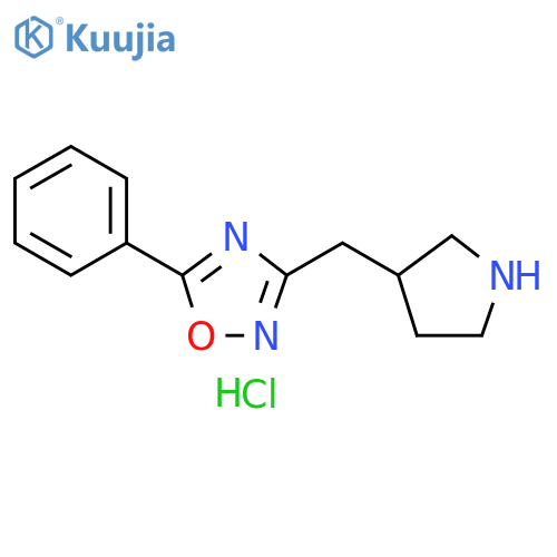 5-phenyl-3-(pyrrolidin-3-yl)methyl-1,2,4-oxadiazole hydrochloride structure