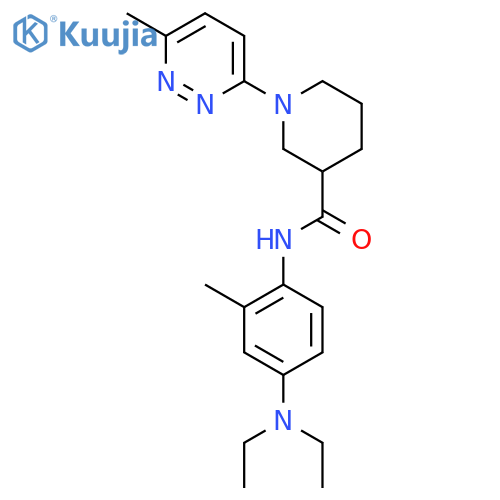 N-[4-(diethylamino)-2-methylphenyl]-1-(6-methylpyridazin-3-yl)piperidine-3-carboxamide structure