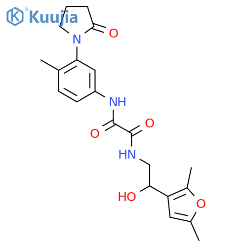 N-2-(2,5-dimethylfuran-3-yl)-2-hydroxyethyl-N'-4-methyl-3-(2-oxopyrrolidin-1-yl)phenylethanediamide structure