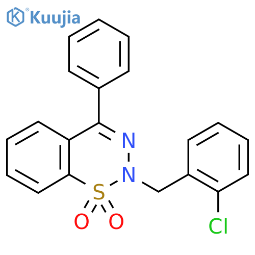 2-[(2-chlorophenyl)methyl]-4-phenyl-2H-1lambda6,2,3-benzothiadiazine-1,1-dione structure