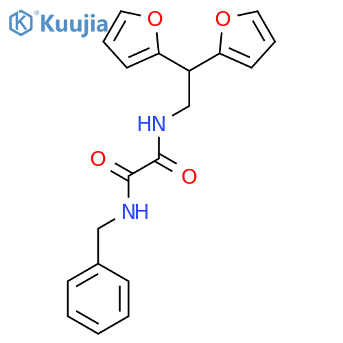 N'-benzyl-N-[2,2-bis(furan-2-yl)ethyl]ethanediamide structure