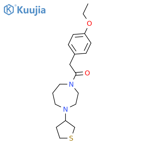 2-(4-ethoxyphenyl)-1-4-(thiolan-3-yl)-1,4-diazepan-1-ylethan-1-one structure