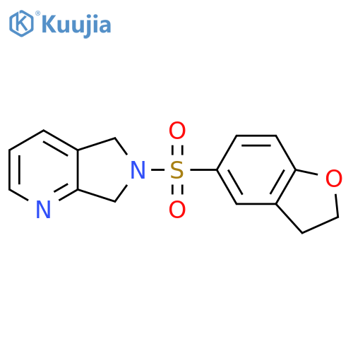 6-(2,3-dihydro-1-benzofuran-5-sulfonyl)-5H,6H,7H-pyrrolo3,4-bpyridine structure