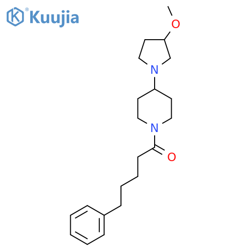 1-[4-(3-methoxypyrrolidin-1-yl)piperidin-1-yl]-5-phenylpentan-1-one structure