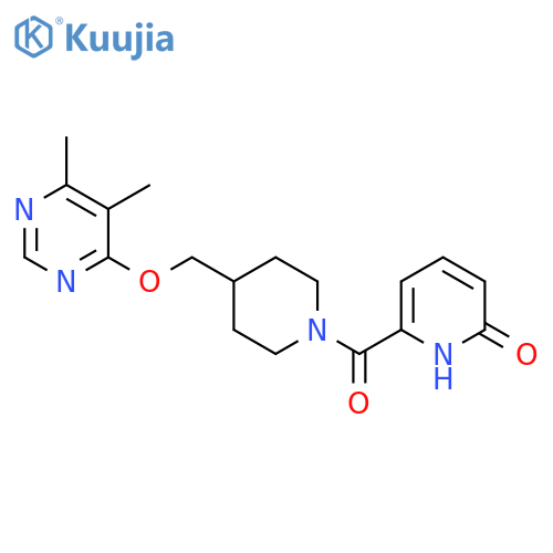 6-(4-{(5,6-dimethylpyrimidin-4-yl)oxymethyl}piperidine-1-carbonyl)-1,2-dihydropyridin-2-one structure