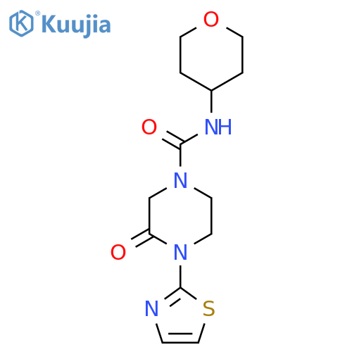 N-(oxan-4-yl)-3-oxo-4-(1,3-thiazol-2-yl)piperazine-1-carboxamide structure