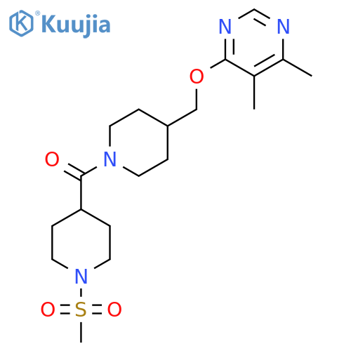 4-{1-(1-methanesulfonylpiperidine-4-carbonyl)piperidin-4-ylmethoxy}-5,6-dimethylpyrimidine structure
