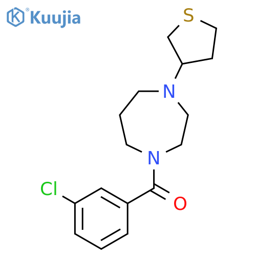 1-(3-chlorobenzoyl)-4-(thiolan-3-yl)-1,4-diazepane structure