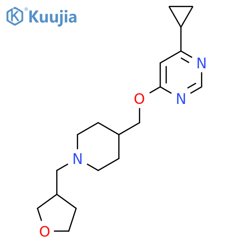 4-cyclopropyl-6-({1-(oxolan-3-yl)methylpiperidin-4-yl}methoxy)pyrimidine structure