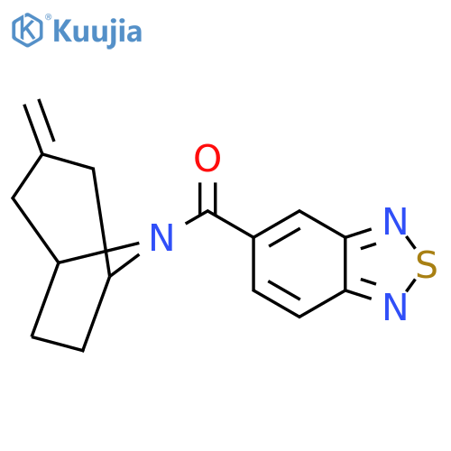 5-{3-methylidene-8-azabicyclo3.2.1octane-8-carbonyl}-2,1,3-benzothiadiazole structure