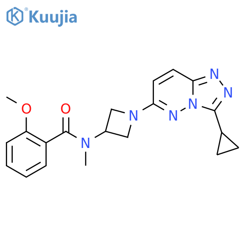 N-(1-{3-cyclopropyl-1,2,4triazolo4,3-bpyridazin-6-yl}azetidin-3-yl)-2-methoxy-N-methylbenzamide structure