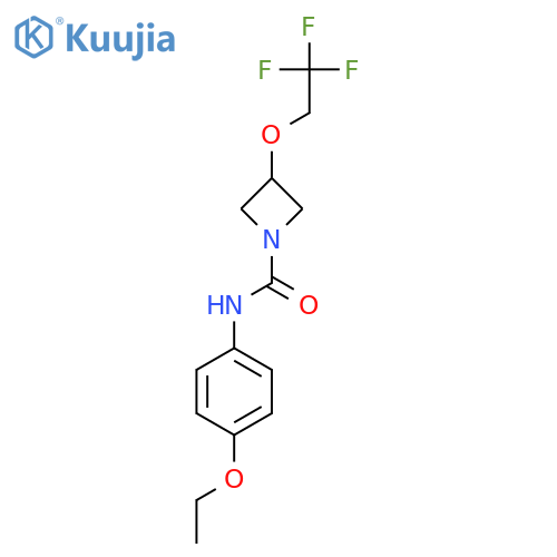 N-(4-ethoxyphenyl)-3-(2,2,2-trifluoroethoxy)azetidine-1-carboxamide structure
