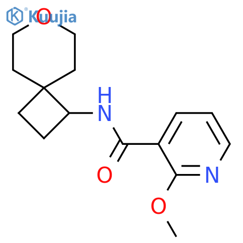 2-methoxy-N-{7-oxaspiro3.5nonan-1-yl}pyridine-3-carboxamide structure