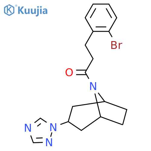 3-(2-bromophenyl)-1-3-(1H-1,2,4-triazol-1-yl)-8-azabicyclo3.2.1octan-8-ylpropan-1-one structure