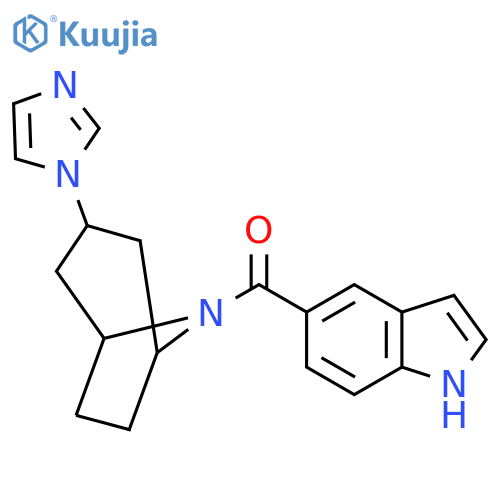 5-3-(1H-imidazol-1-yl)-8-azabicyclo3.2.1octane-8-carbonyl-1H-indole structure