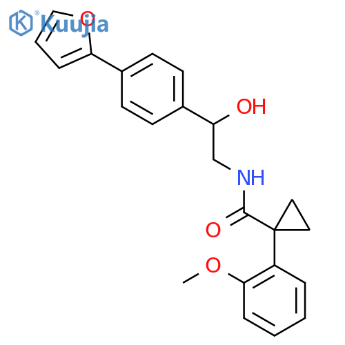 N-{2-4-(furan-2-yl)phenyl-2-hydroxyethyl}-1-(2-methoxyphenyl)cyclopropane-1-carboxamide structure