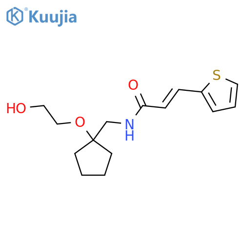 (2E)-N-{1-(2-hydroxyethoxy)cyclopentylmethyl}-3-(thiophen-2-yl)prop-2-enamide structure