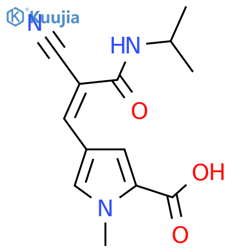 4-{2-cyano-2-(propan-2-yl)carbamoyleth-1-en-1-yl}-1-methyl-1H-pyrrole-2-carboxylic acid structure
