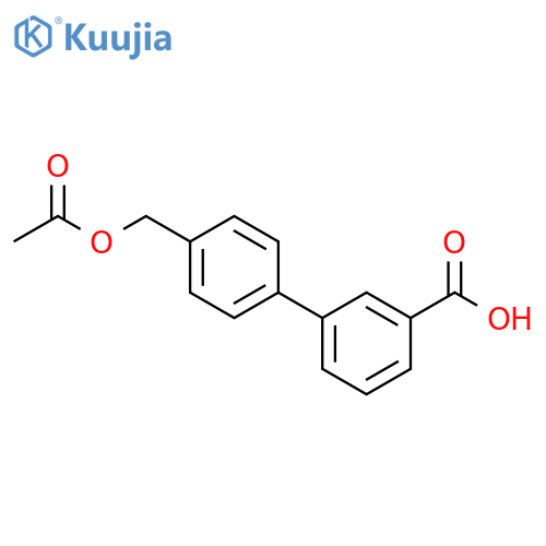 [1,1'-Biphenyl]-3-carboxylic acid, 4'-[(acetyloxy)methyl]- structure