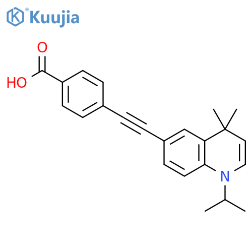 Benzoic acid, 4-[2-[1,4-dihydro-4,4-dimethyl-1-(1-methylethyl)-6-quinolinyl]ethynyl]- structure