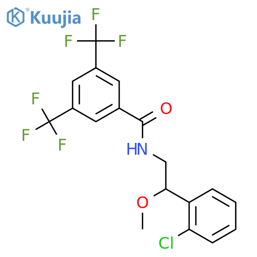 N-[2-(2-chlorophenyl)-2-methoxyethyl]-3,5-bis(trifluoromethyl)benzamide structure