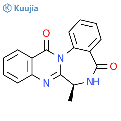 Quinazolino[3,2-a][1,4]benzodiazepine-5,13-dione,6,7-dihydro-7-methyl-, (7S)- structure