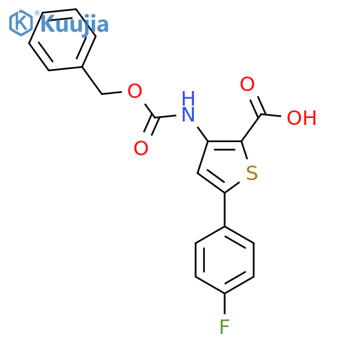 3-{[(Benzyloxy)carbonyl]amino}-5-(4-fluorophenyl)thiophene-2-carboxylic acid structure