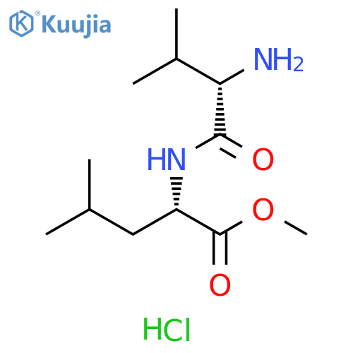 L-Leucine, L-valyl-, methyl ester, hydrochloride (1:1) structure