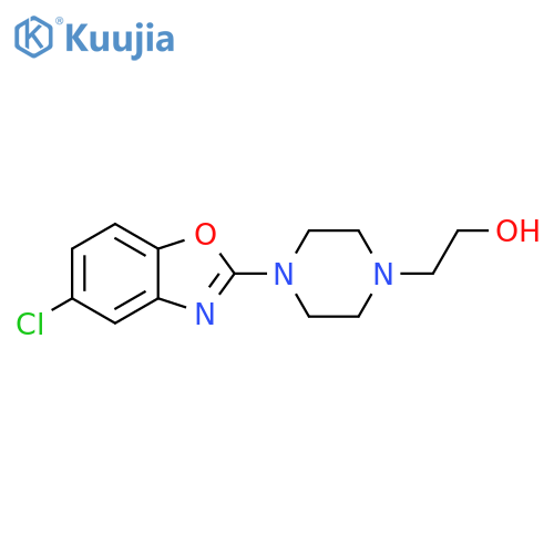 2-[4-(5-chloro-1,3-benzoxazol-2-yl)piperazin-1-yl]ethan-1-ol structure