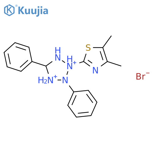 3-(4,5-dimethylthiazol-2-yl)-2,5-diphenyl-2H-tetrazolium bromide structure