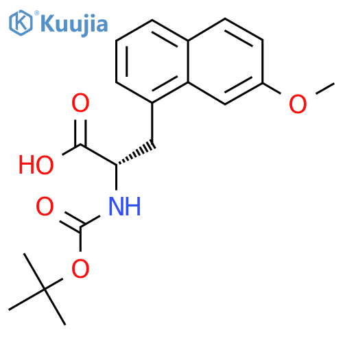 (2S)-2-{(tert-butoxy)carbonylamino}-3-(7-methoxynaphthalen-1-yl)propanoic acid structure