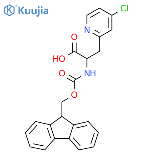 (2S)-3-(4-chloropyridin-2-yl)-2-({(9H-fluoren-9-yl)methoxycarbonyl}amino)propanoic acid structure