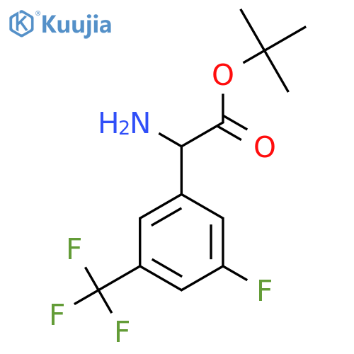 tert-butyl 2-amino-2-3-fluoro-5-(trifluoromethyl)phenylacetate structure