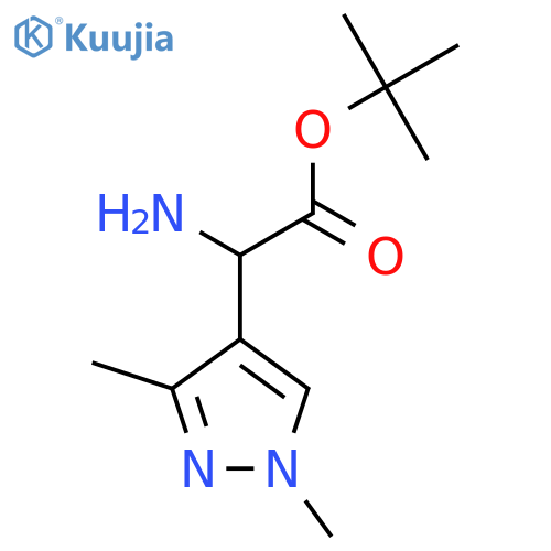 tert-butyl 2-amino-2-(1,3-dimethyl-1H-pyrazol-4-yl)acetate structure