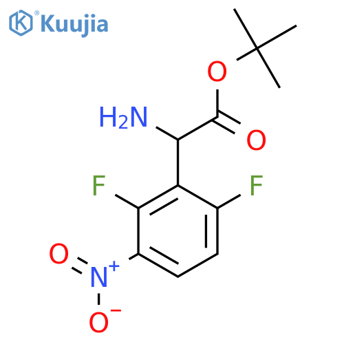 Tert-butyl 2-amino-2-(2,6-difluoro-3-nitrophenyl)acetate structure