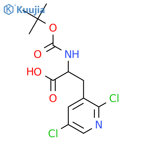2-{(tert-butoxy)carbonylamino}-3-(2,5-dichloropyridin-3-yl)propanoic acid structure