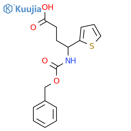 4-{(benzyloxy)carbonylamino}-4-(thiophen-2-yl)butanoic acid structure