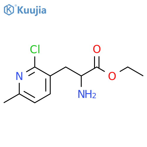 Ethyl 2-amino-3-(2-chloro-6-methylpyridin-3-yl)propanoate structure