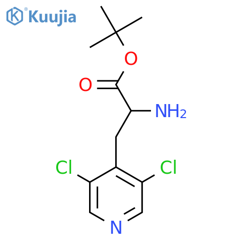 Tert-butyl 2-amino-3-(3,5-dichloropyridin-4-yl)propanoate structure
