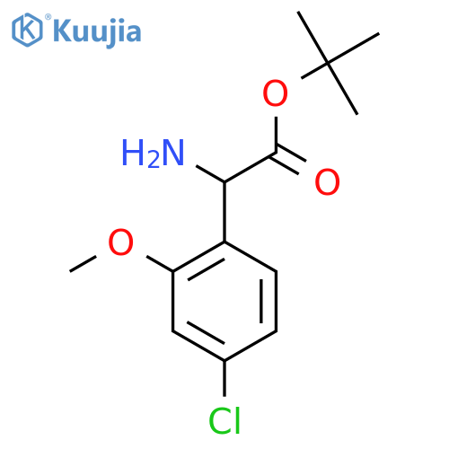 Tert-butyl 2-amino-2-(4-chloro-2-methoxyphenyl)acetate structure