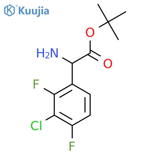 Tert-butyl 2-amino-2-(3-chloro-2,4-difluorophenyl)acetate structure