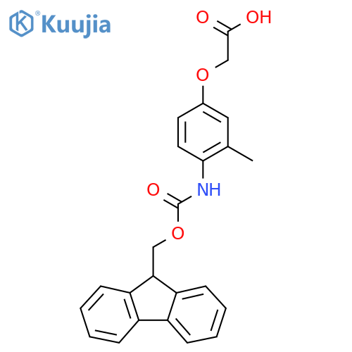 2-[4-({[(9H-fluoren-9-yl)methoxy]carbonyl}amino)-3-methylphenoxy]acetic acid structure