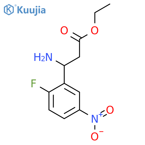 ethyl 3-amino-3-(2-fluoro-5-nitrophenyl)propanoate structure