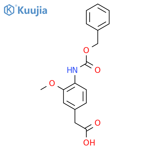 2-(4-{(benzyloxy)carbonylamino}-3-methoxyphenyl)acetic acid structure