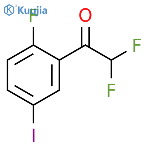 2,2-Difluoro-1-(2-fluoro-5-iodophenyl)ethanone structure